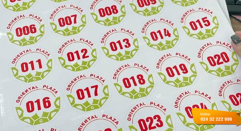 Ứng dụng của in decal số thứ tự thông dụng