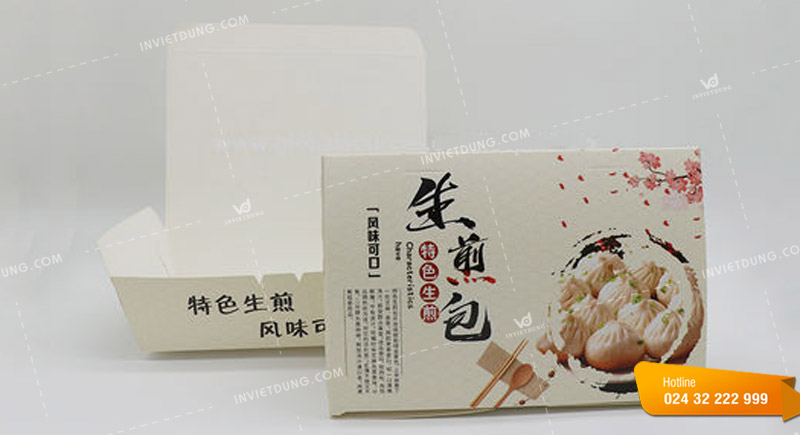 Mẫu hộp giấy đựng bánh bao thiết kế đẹp ấn tượng