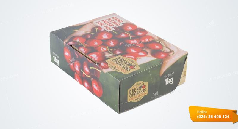 Mẫu hộp giấy đựng cherry thiết kế đẹp