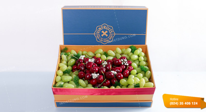 Mẫu hộp giấy đựng cherry thiết kế đẹp