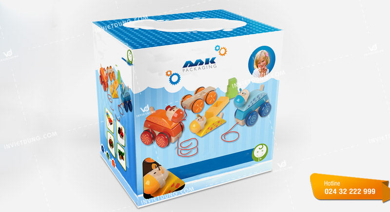 Mẫu hộp giấy đựng đồ chơi trẻ em