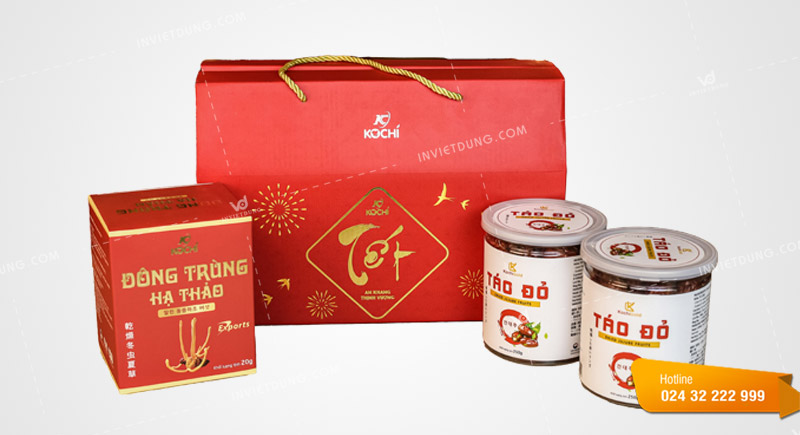 Phụ kiện kèm theo khi in hộp đựng đông trùng hạ thảo