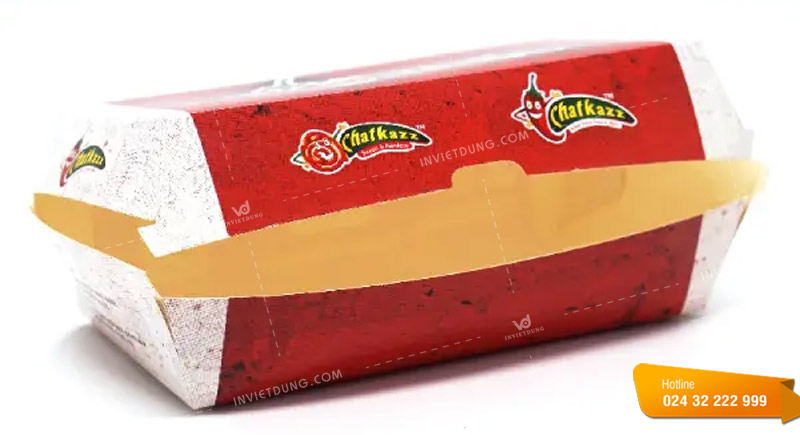Mẫu hộp giấy đựng bánh hamburger đẹp