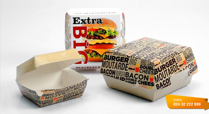 Những lý do bao bì hộp giấy đựng hamburger được ưa chuộng
