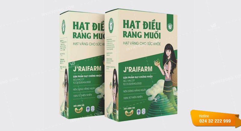 Mẫu hộp giấy đựng hạt điều