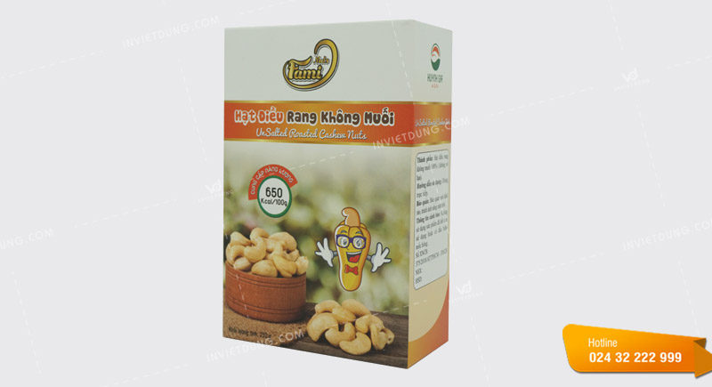 Mẫu hộp giấy đựng hạt điều