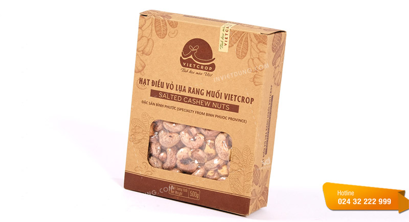 Mẫu hộp giấy đựng hạt điều