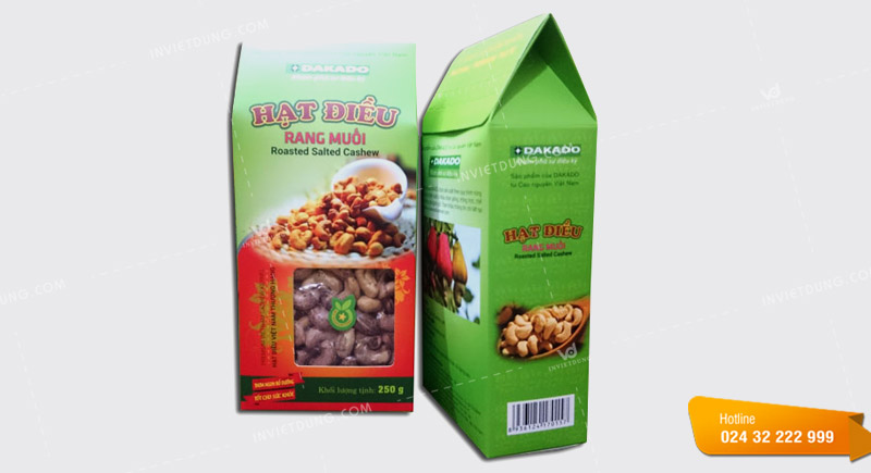 Mẫu hộp giấy đựng hạt điều