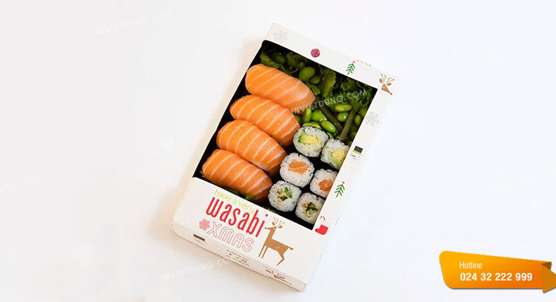 Mẫu hộp giấy đựng sushi đẹp