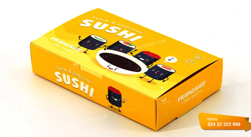 Mẫu hộp giấy đựng sushi đẹp