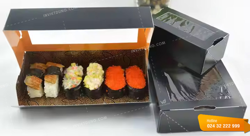 Mẫu hộp giấy đựng sushi đẹp