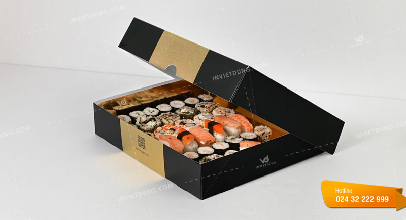 Mẫu hộp giấy đựng sushi đẹp