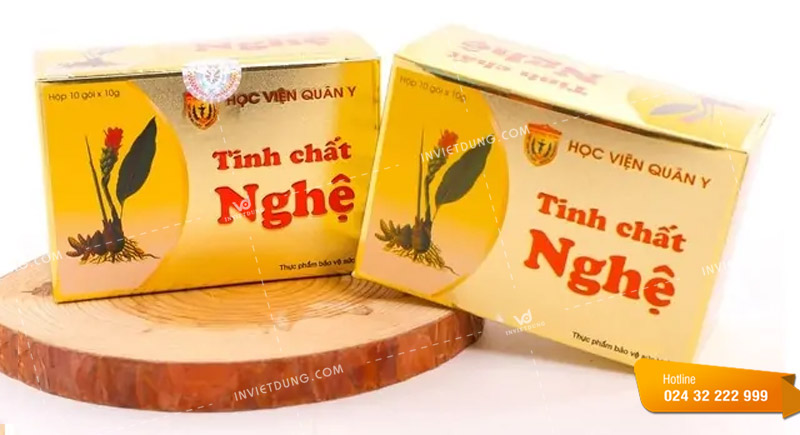 Mẫu hộp giấy đựng tinh bột nghệ