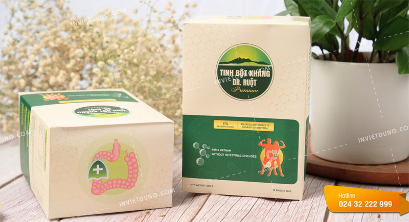 Mẫu hộp giấy đựng tinh bột nghệ