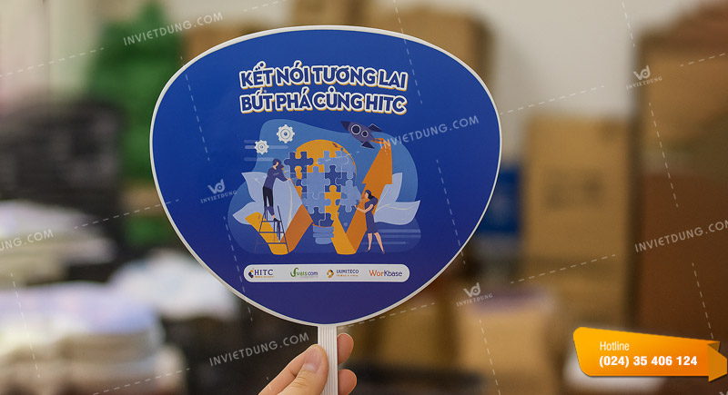 Mẫu quạt nhựa quảng cáo hình oval