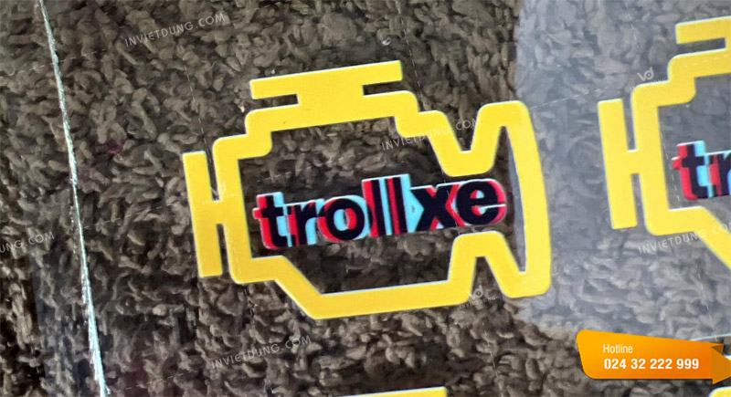 Mẫu decal nhựa trong suốt in UV