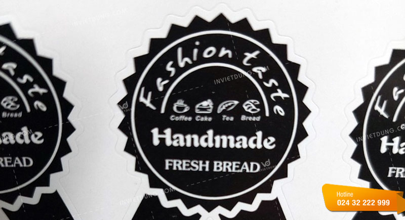 Mẫu tem nhãn bánh mì thiết kế đơn giản