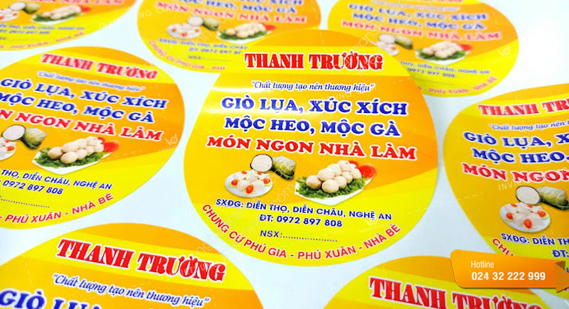 Mẫu tem nhãn chả giò do In Việt Dũng thiết kế và in ấn