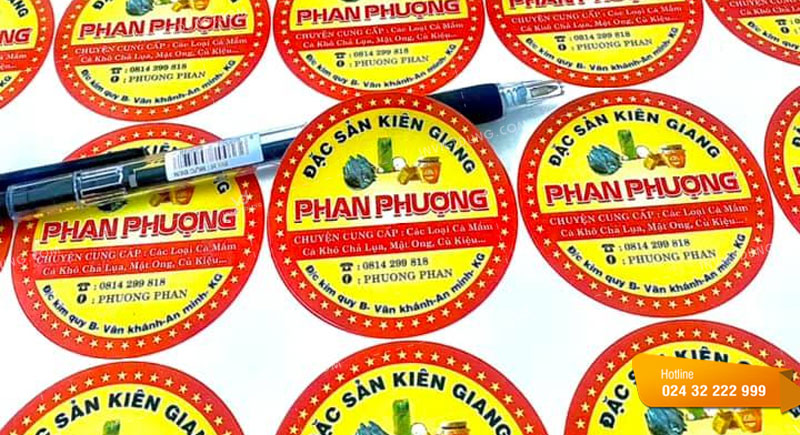 Mẫu tem nhãn nông sản đẹp do In Việt Dũng thực hiện