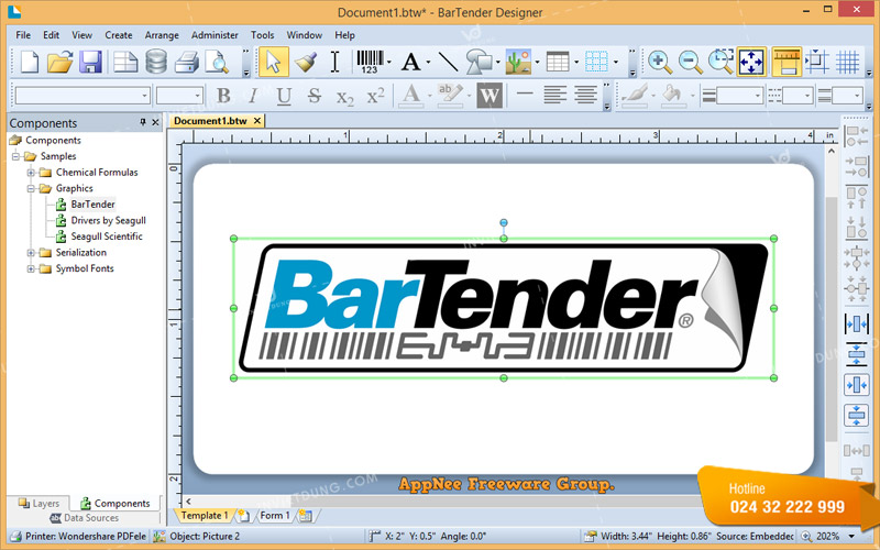 Phần mềm thiết kế tem nhãn Bartender