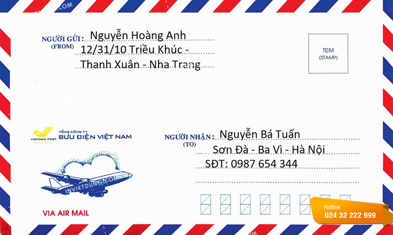 Hướng dẫn cách viết phong bì bưu điện chuẩn