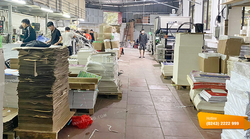 Một góc tại xưởng in của Công ty cổ phần in Việt Dũng