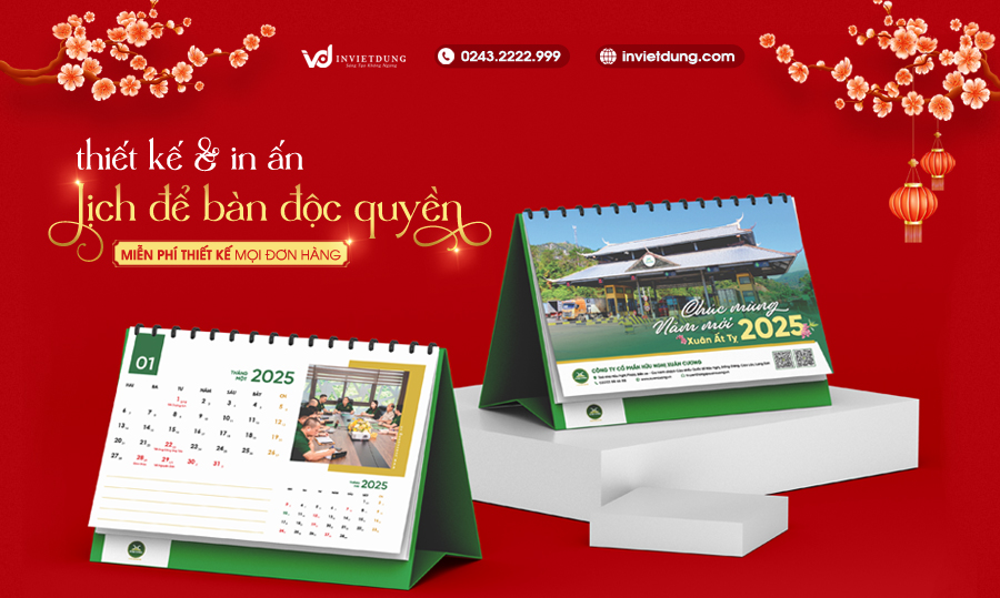 Thiết kế và in ấn lịch để bàn độc quyền