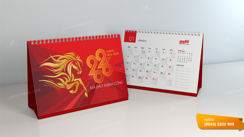 Mẫu lịch để bàn độc quyền 2026
