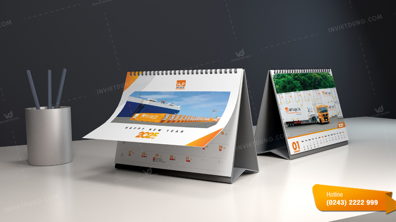 Lịch để bàn nhân viên công ty H&P Logistics