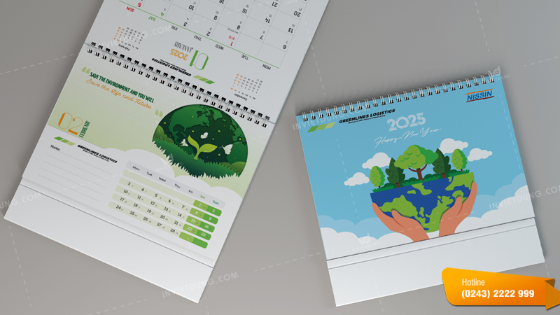 Lịch để bàn văn phòng Greenlines logictisc