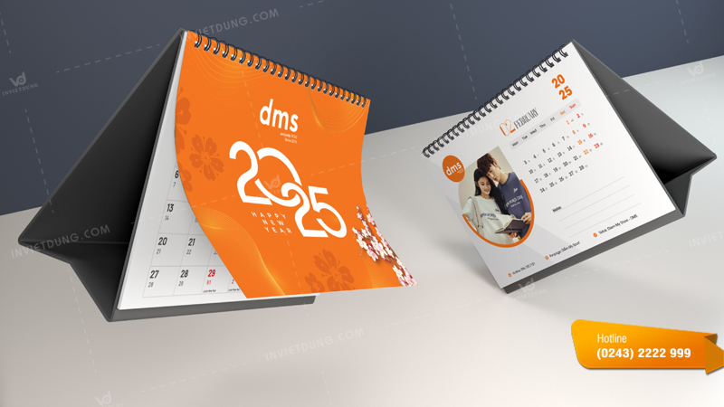 Mẫu thiết kế lịch để bàn theo thương hiệu DMS