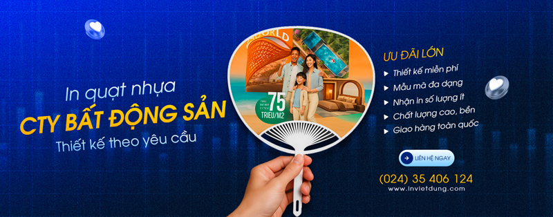 In quạt nhựa công ty bất động sản – Đẹp, bền, giá cực tốt