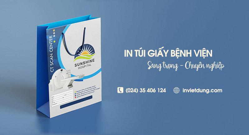 Xưởng in túi giấy bệnh viện, phòng khám theo yêu cầu