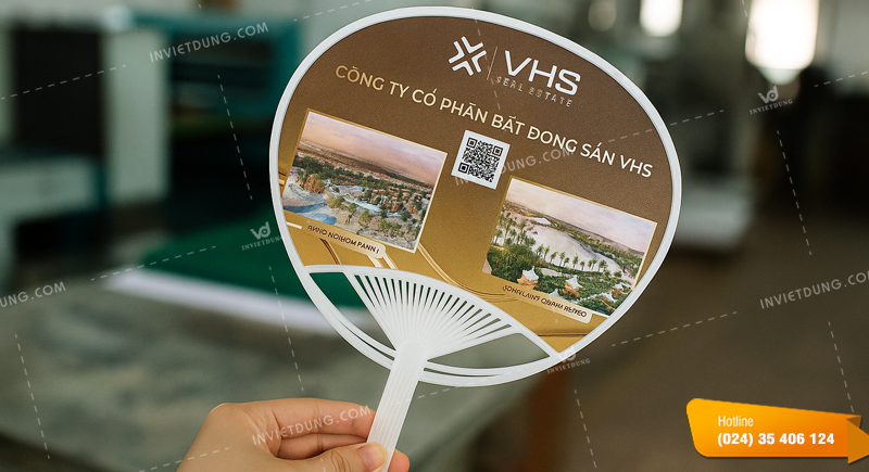 Nội dung và hình ảnh nên in trên quạt nhựa công ty bất động sản
