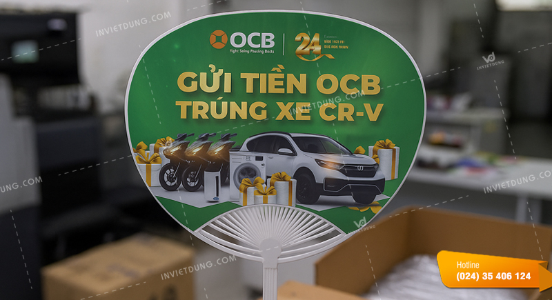Mẫu quạt nhựa ngân hàng OCB
