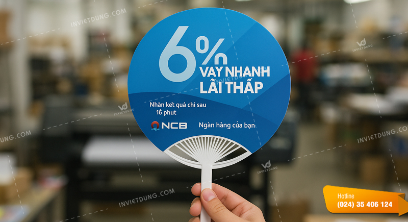 Mẫu quạt nhựa ngân hàng NCB