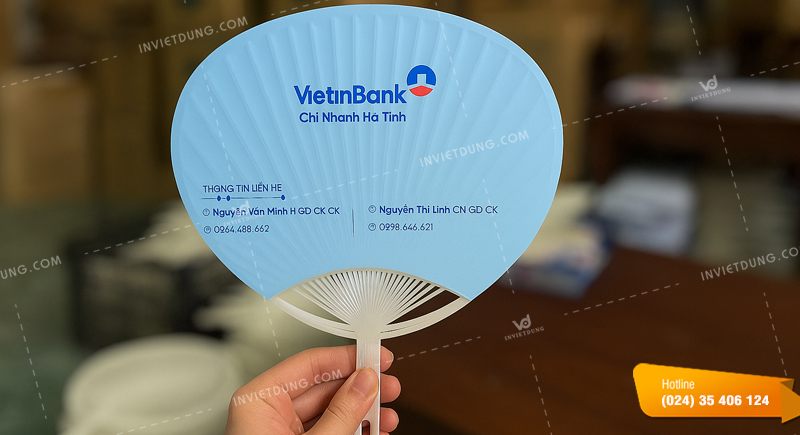 Mẫu quạt nhựa ngân hàng Vietinbank