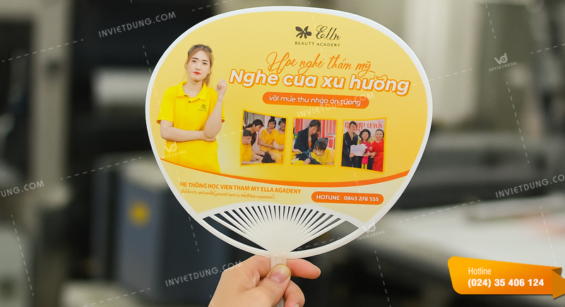 Thiết kế quạt nhựa quảng cáo đẹp dành riêng cho spa, nail, thẩm mỹ viện