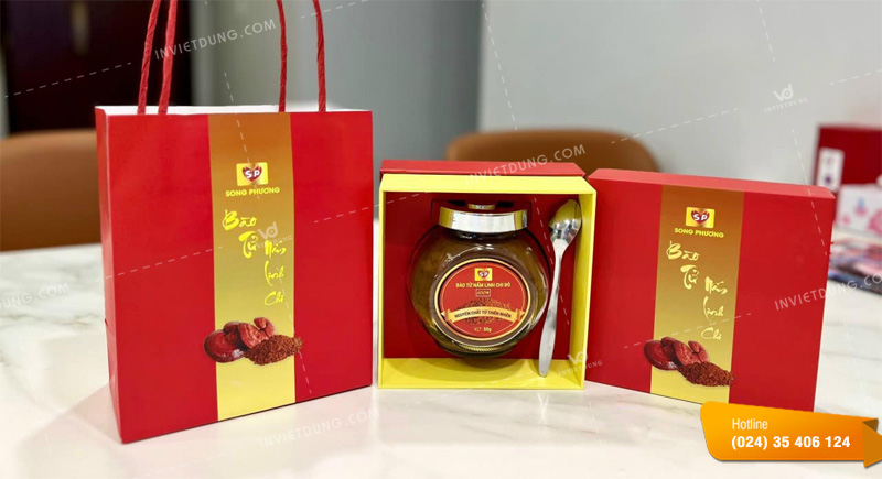 Mẫu túi giấy đựng nấm linh chi