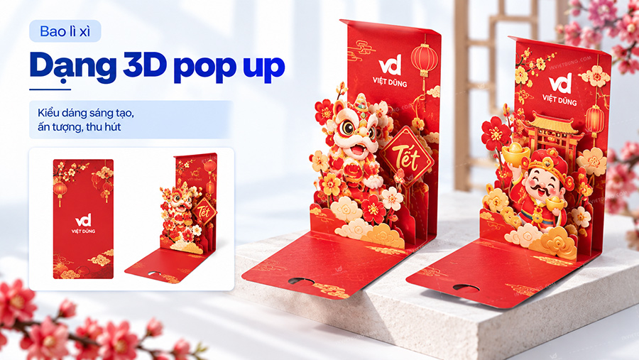 Bao lì xì 3D pop up