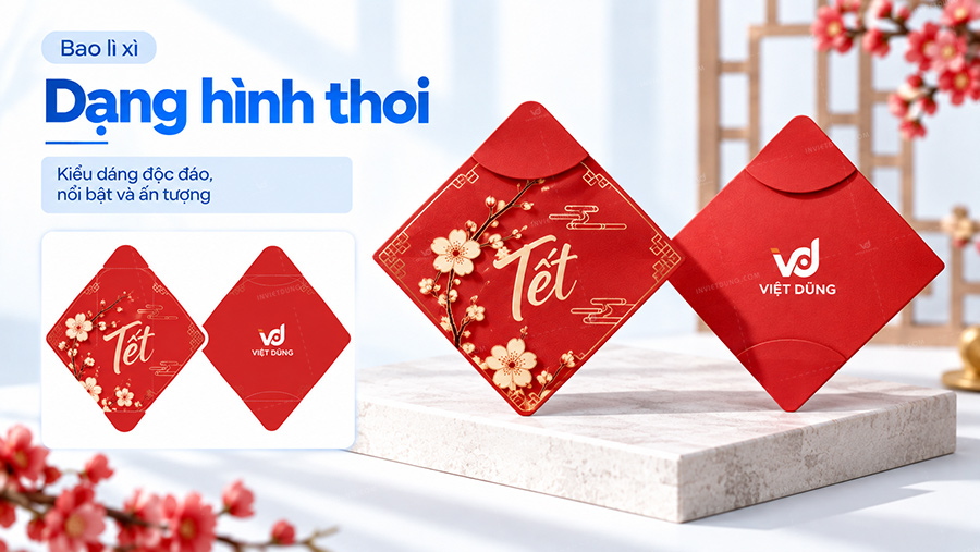 Bao lì xì hình thoi