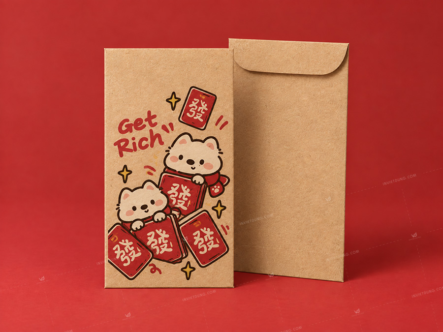 Mẫu bao lì gì giấy kraft