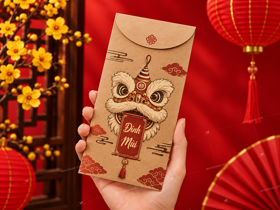 mẫu bao lì xì giấy kraft