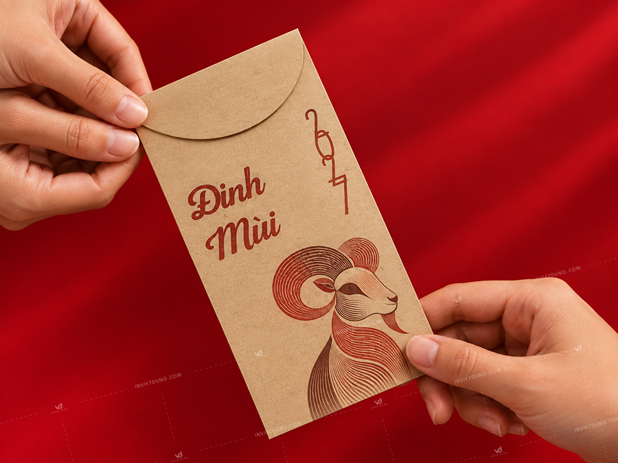 mẫu bao lì xì giấy kraft