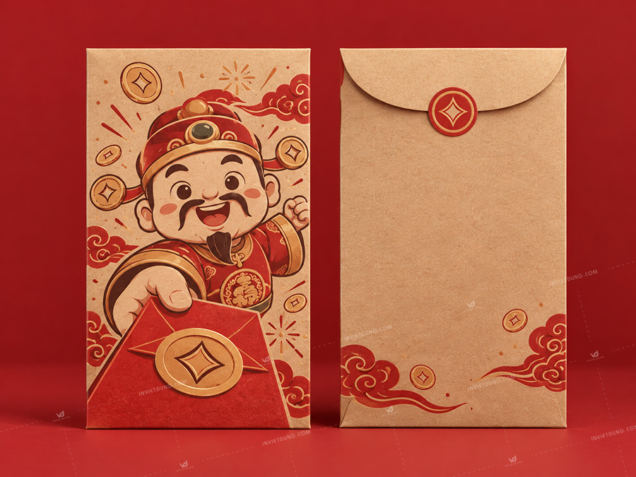 mẫu bao lì xì giấy kraft
