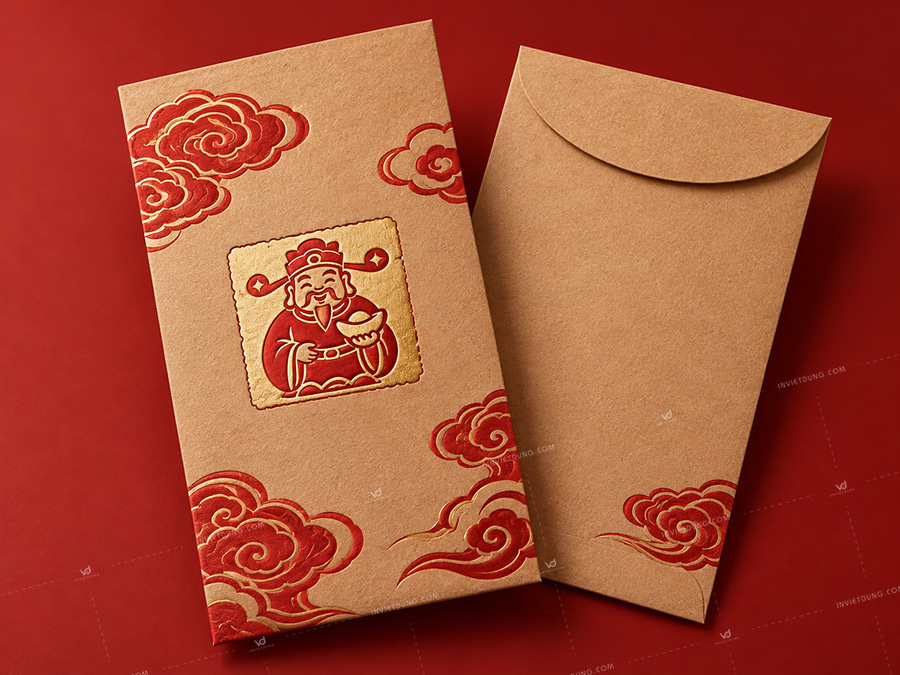 mẫu bao lì xì giấy kraft
