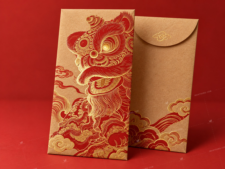 mẫu bao lì xì giấy kraft