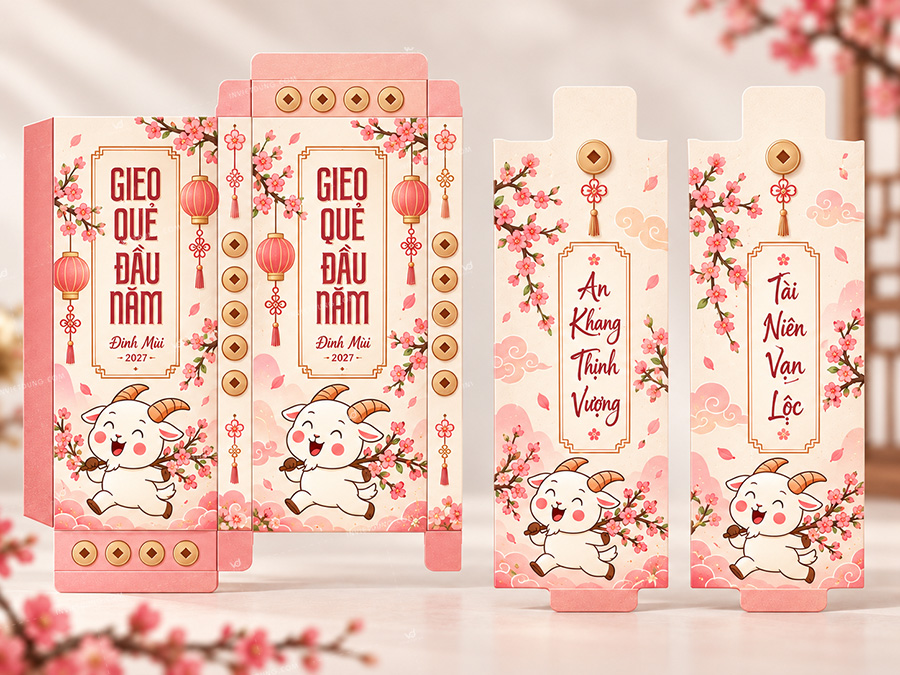 mẫu bao lì xì gieo quẻ