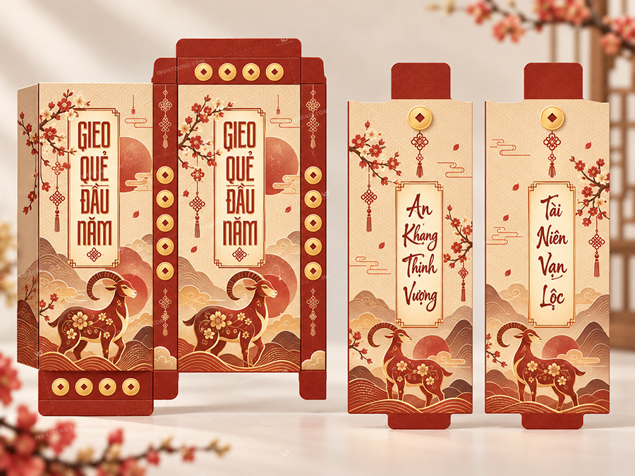 Mẫu bao lì xì gieo quẻ