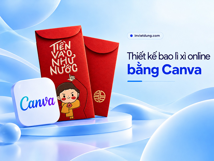 Thiết kế bao lì xì online Canva